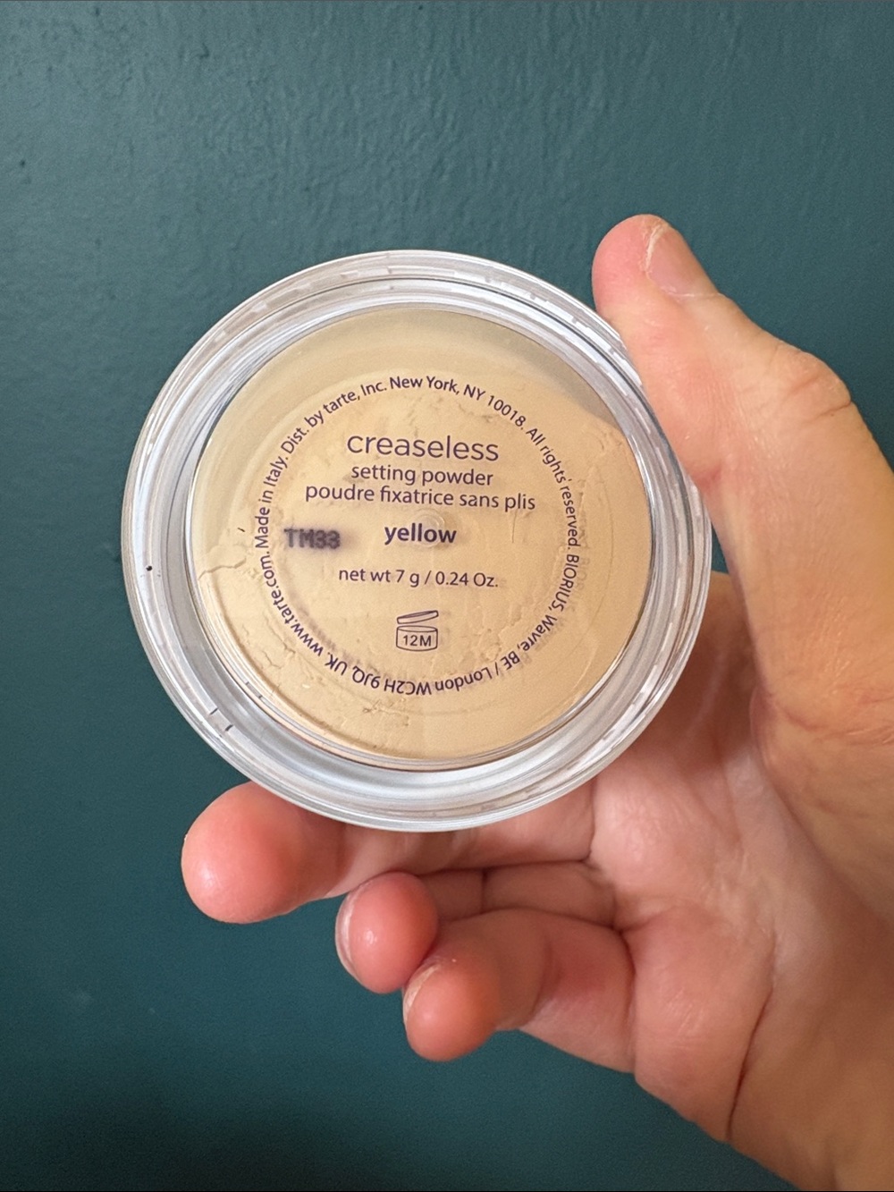 Tarte “Yellow” Creaseless Setting Powder